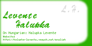 levente halupka business card